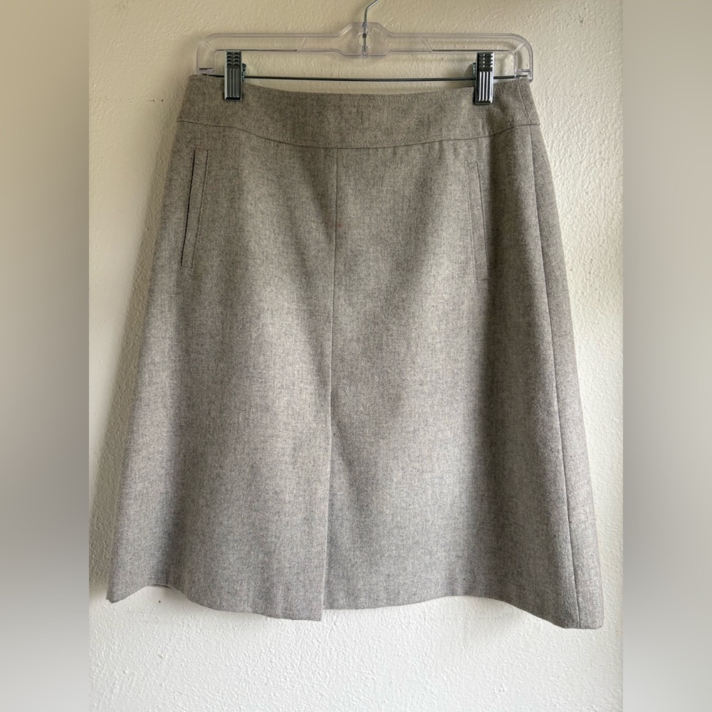 Banana Republic Heather Gray A-Line Wool Skirt